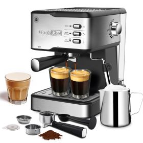 Geek Chef Espresso Machine, Espresso and Cappuccino latte Maker 20 Bar Pump Coffee Machine Compatible with ESE POD capsules filter&Milk Frother Steam