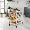 10 Sheets Aluminum Rolling Bakery Pan Rack